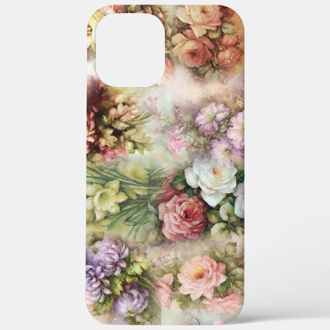 Vintage Blume Case-Mate iPhone Hülle (Rückseite)