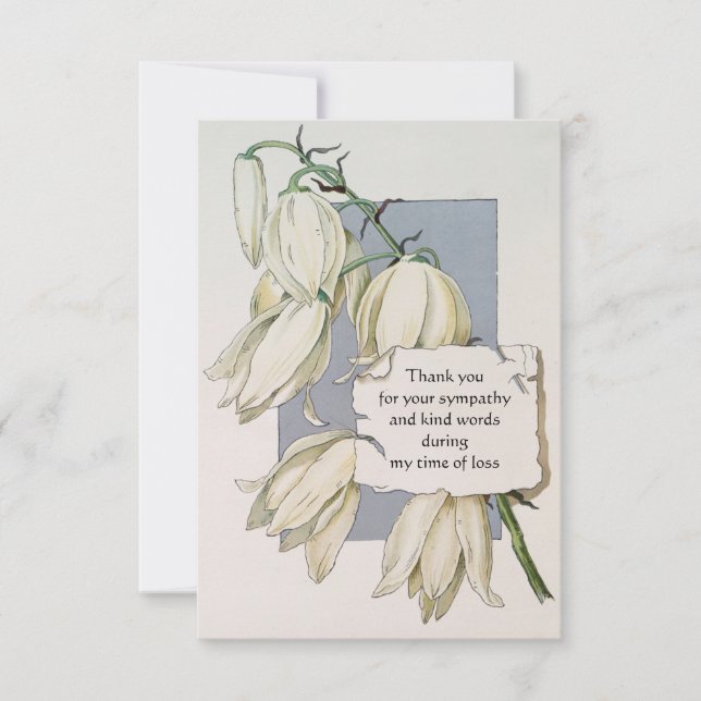 Vintage Blume Dankeschön Karte (Vorderseite)