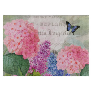 Vintage Blume dekorative Glaszuführung Schneidebrett