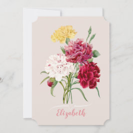 Vintage Blume drucken Einladung