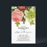 Vintage Blume Einladung zur botanischen Pensionier<br><div class="desc">Mit dieser individuell gestaltbaren Party Einladung laden Sie zum Verweilen ein. Hier finden Sie botanische Blume und klassische Typografie. Diese botanische Party Einladung ist ideal für Frühjahr- und Herbst-Party. Die Texte sind für jede Veranstaltung vollständig editierbar.</div>