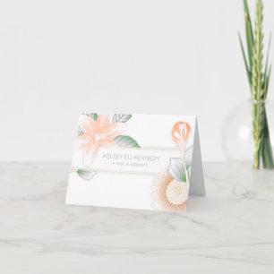 Vintage Blume elegante Beerdigung Karte