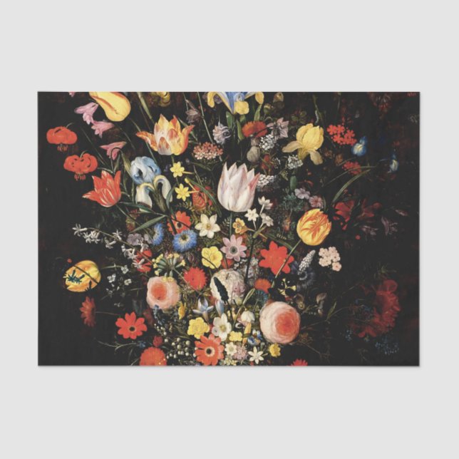 Vintage Blume Elegante Seidenpapier (Vorderseite)