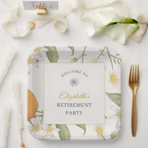 Vintage Blume Elegantes Party für die Skripterstel Pappteller