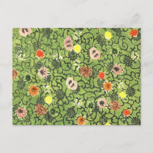 Vintage Blume Fabric Bingata Blossom Postkarte