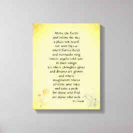 Vintage Blume Fairies Inspirationsversum Leinwanddruck