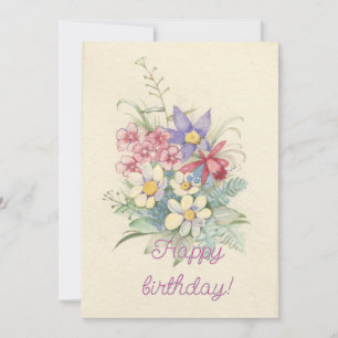 Vintage Blume Feiertagskarte