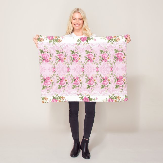 Vintage Blume Fleecedecke (Beispiel)