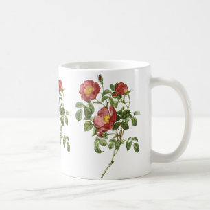 Vintage Blume Florale Rote Rose der Liebe durch Re Kaffeetasse