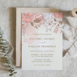 Vintage Blume Frühjahrsgarten Einladung Hochzeit<br><div class="desc">Vintage inspirierte Hochzeitseinladung mit vielen Blumenbildern. Matching-Elemente sind verfügbar.</div>