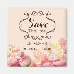 Vintage Blume Frühjahrsheirat Save the Date Magnet