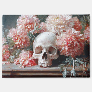 Vintage Blume für den Schädel und das leichte Rosa Magnet