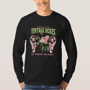 Vintage Blume Gärtnerin für Rose Vintage Blume T-Shirt