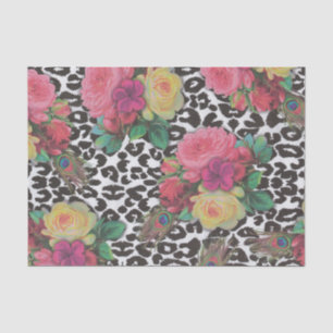 Vintage Blume Geparkeis Seidenpapier