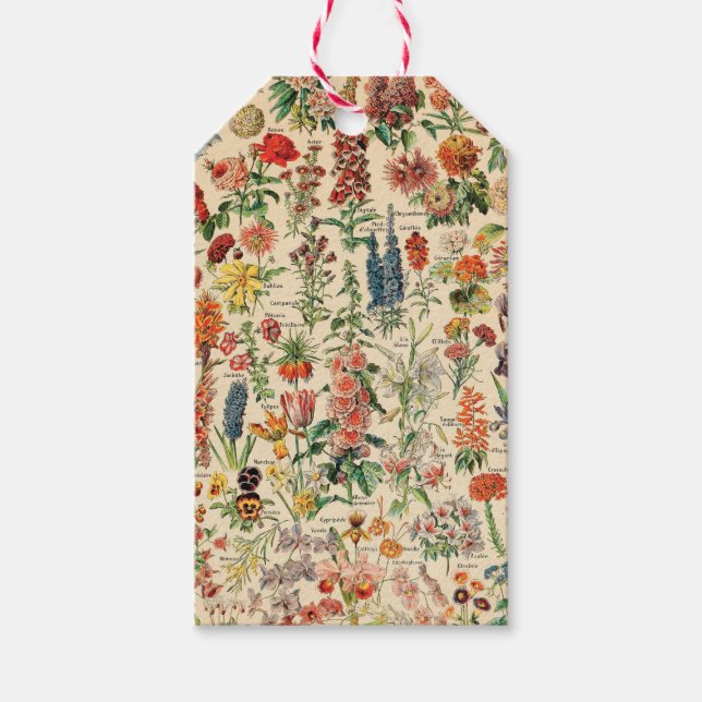 Vintage Blume Geschenkanhänger (Vorderseite)