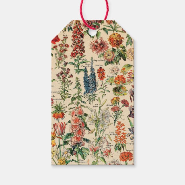 Vintage Blume Geschenktasten Geschenkanhänger (Vorderseite)