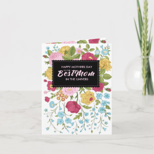 Vintage Blume glücklich Muttertag Karte