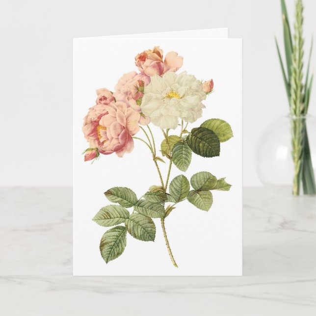 Vintage Blume Grußkarte 2 Karte (Vorderseite)