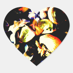 Vintage Blume Herz-Aufkleber