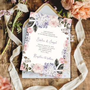 Vintage Blume   Hochzeit Einladung