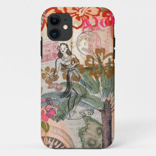 Vintage Blume Hula farbenfrohe hawaiianische tropi Case-Mate iPhone Hülle