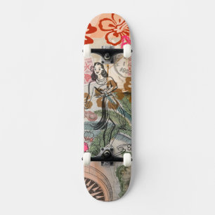 Vintage Blume Hula farbenfrohe hawaiianische tropi Skateboard