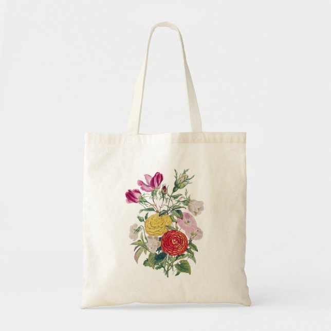 Vintage Blume III Totbeutel Tragetasche (Vorne)