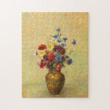 Vintage Blume in einer Vase (1910) von Odilon Redo