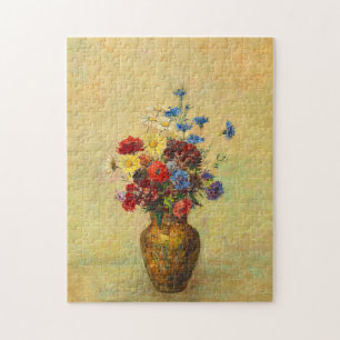 Vintage Blume in einer Vase (1910) von Odilon Redo Puzzle