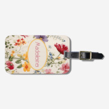 Vintage Blume in sanften Farben mit Namen