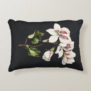 Vintage Blume in Weiß und Rosa Dekokissen