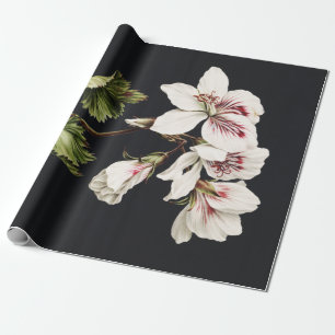 Vintage Blume in Weiß und Rosa Geschenkpapier