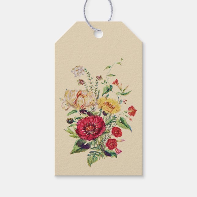 VINTAGE BLUME IV GESCHENKANHÄNGER (Vorderseite)