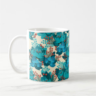 Vintage Blume Kaffeetasse
