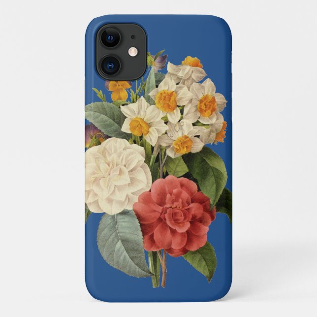 Vintage Blume, Kamelien und Narzissen, Redoute Case-Mate iPhone Hülle (Rückseite)