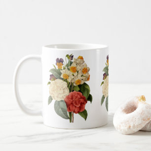 Vintage Blume, Kamelien und Narzissen, Redoute Tasse