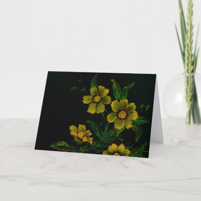 Vintage Blume Karte (Vorderseite)