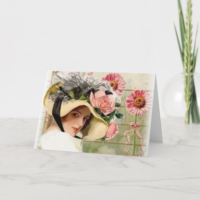 Vintage Blume. Karte (Vorderseite)