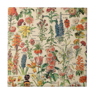Vintage Blume Keramik Tile Fliese