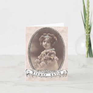 Vintage Blume Kindernotecard Karte