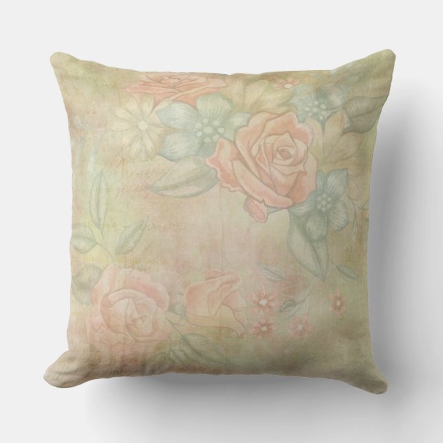 Vintage Blume Kissen (Vorderseite)