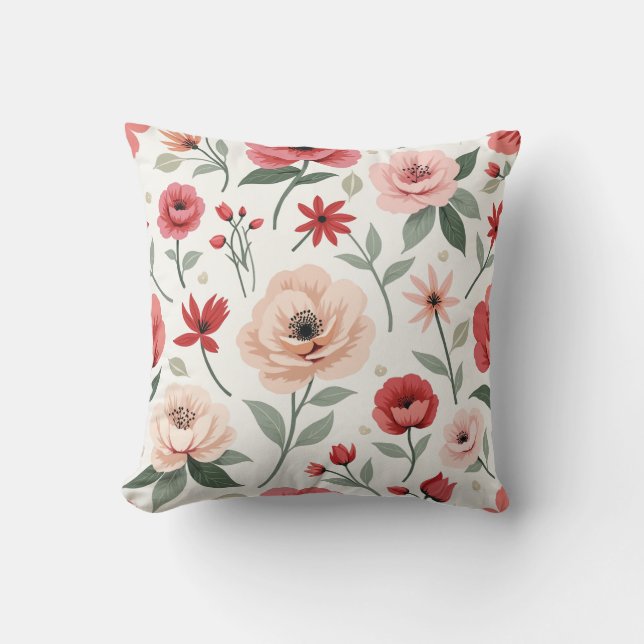 Vintage Blume Kissen (Vorderseite)