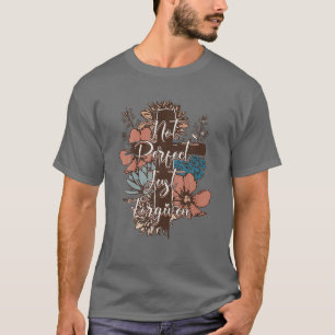 Vintage Blume Kreuz nicht perfekt gerade verzeihen T-Shirt