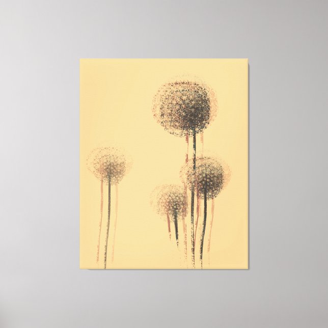 Vintage Blume Leinwanddruck (Vorderseite)
