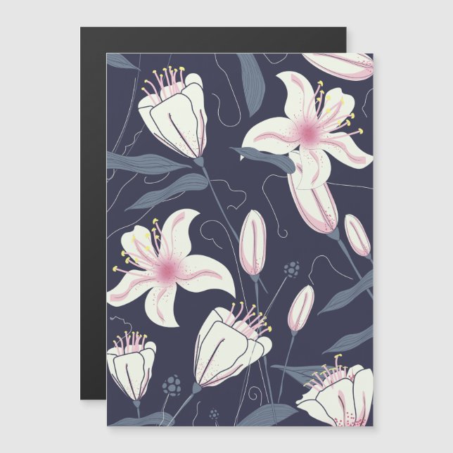 Vintage Blume Magnetkarte (Vorne/Hinten)