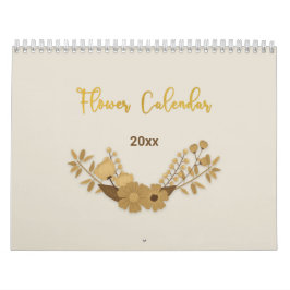 Vintage Blume mit Motivationsquotenkalender Kalender