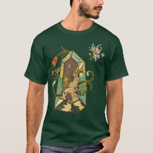 Vintage Blume mit Schmetterling T-Shirt