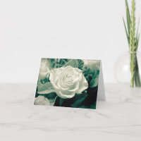 Vintage Blume mit weißer Rose - Liebe, Hallo