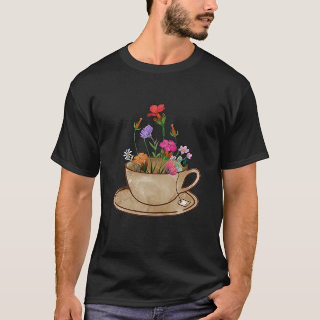 Vintage Blume motivieren Schriften T-Shirt (Vorderseite)