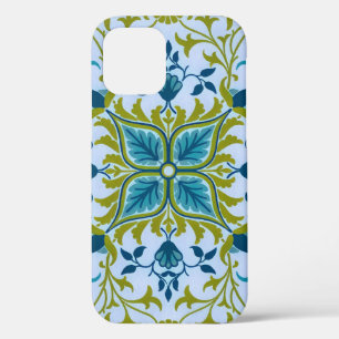 Vintage Blume Muster Aqua und Green Phone Case